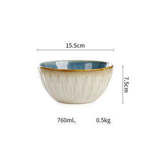 Assiettes en céramique nordiques, ensemble de vaisselle de luxe léger, assiettes à dîner vintage pour restaurant - Product Image 5