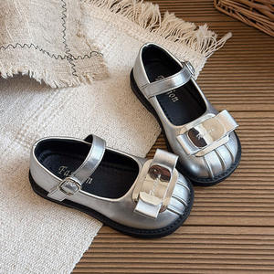 Ballerines <span class=keywords><strong>Princesse</strong></span> Mary Jane pour filles, argentées brillantes, style français, chaussures de danse - Product Image 3