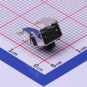 UK-B02124-G5.5-250 Tactile Switch Bent Lead Through Hole,6x6mm Single Pole Single Throw Round Button 2.5N Right Angle Insert - Product Image 2