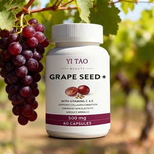 Extrait de pépins de raisin en gélules molles avec vitamine E, marque privée OEM/ODM, antioxydant et complément pour la santé de la peau, vente en gros - Product Image 3