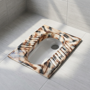 Inodoro indio de cerámica con textura impresa a color, sanitario, del fabricante, accesorios para inodoro tipo squat - Product Image 1