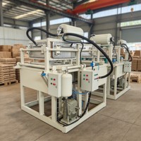 Machine de fabrication de barquettes à œufs en carton recyclé et d'équipement de production de porte-gobelets pour petites briqueteries, offrant une haute consistance de moulage
