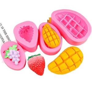 <b>Large</b> & Small Eco-Friendly Fruit Silicone Mold with Custom Color for Making Mousse Cake <b>Candle</b> Honey Decoration Half Mango 3D - Product Image 1