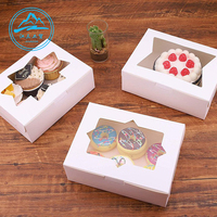 Boîtes de boulangerie en papier carton blanc personnalisé de qualité alimentaire Boîtes de cadeaux Macaron