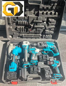 GD-20V-21V Full-gear Drill-pro Modern Traction-control High-force Elite-gear Constant-power All-terrain Lithium Battery Tool <strong>Set</strong> - Product Image 1