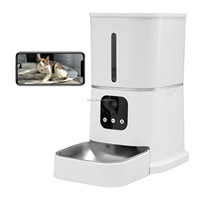 Distributeur automatique de nourriture intelligent pour animaux de compagnie 2026 avec puce RFID, application Tuya, caméra HD et bol en acier inoxydable pour chats et chiens