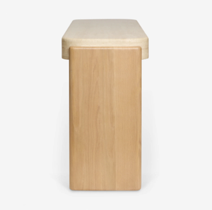 Ensemble de tables consoles en travertin sculpté FERLY pour salle à manger, meubles de maison, meubles de salon modernes et luxueux - Product Image 4