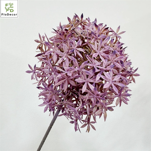 كرات زهور الأليوم الاصطناعية الكبيرة العملاقة باللون الأرجواني لتزيين طاولات حفلات الزفاف وتنسيقات الزهور المركزية لخريف 2024 - Product Image 4