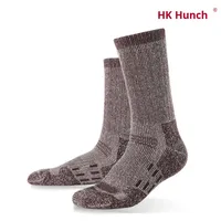 Chaussettes en laine mérinos pour femme Tube mi-haut Rembourrage chaud et résistant aux odeurs spécialement conçues pour l'alpinisme