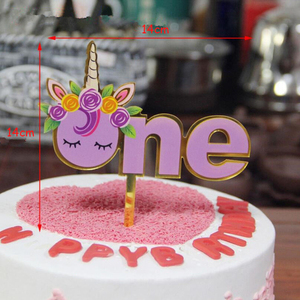 Acrylic Topper Happy Birthday <strong>Cake</strong> Decorations For Baby Shower Mermaid <strong>Unicorn</strong> Party supplies Wedding Dessert <strong>Top</strong> Flag - Product Image 6