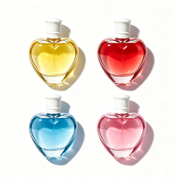 Flacon de parfum en forme de cœur, parfum pour femmes, ensemble de 4 senteurs, floral, fruité, agrumes, poudré, eau de parfum longue durée, coffret cadeau, neuf
