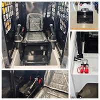 Mini-chargeuse sur pneus CE EPA avec moteur diesel, capacité de charge de 490 kg, 4 roues motrices, commande hydraulique, pour travaux agricoles et aménagement paysager