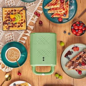 Nueva máquina portátil para hacer sándwiches y desayunos con asa y luz indicadora, calentamiento de doble cara, placa de cocción antiadherente desmontable - Product Image 3