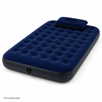 Matelas gonflable floqué YYD OVERLAND 203 cm, lit d'air double 22 cm d'épaisseur, lit de camping avec oreiller pour tente extérieure