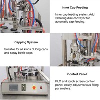 Machine de remplissage et de bouchage semi-automatique de bureau HZPK pour liquides et pâtes, idéale pour les cosmétiques, le mascara, le vernis à ongles, les flacons et tubes en métal ou en plastique