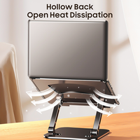 Ergonomique 360 °   Support rotatif pour ordinateur portable, réglable en hauteur, portable, en aluminium, pliable, pour ordinateur portable