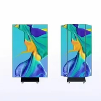 Écran LED P2.5 GOB intérieur double face, pliable en trois parties, affiche numérique pliable