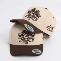 Casquette de baseball de qualité supérieure, personnalisée, à visière incurvée structurée, avec logo brodé en 3D, bicolore, pour hommes