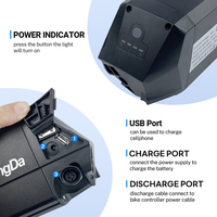 Batterie de vélo électrique Reention Dorado haute capacité 21700 Cell 15Ah-30Ah 36V-72V Lithium Downtube pour vélos électriques jusqu'à 1500W