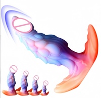 Dildo monstre pour massage de la prostate et du point G, en silicone liquide, à texture écailles de dragon, Dildo fantaisie texturé en forme d'animal, Jouet pour adulte