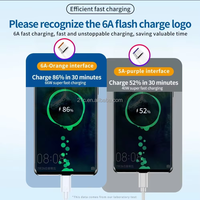 Cable DE DATOS USB a tipo C 6A de alta calidad, 1m, 1,5 m, 2M, Cable de carga rápida para teléfonos móviles y tabletas, Cables de alimentación para Xiaomi