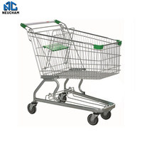 Vente en gros Chariot de supermarché 100L Chariot de magasin Chariot en métal avec 4 roues