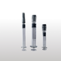 Seringue en verre préremplie de 1 ml avec embout Luerlock, fabriquée avec du tube en verre Schott