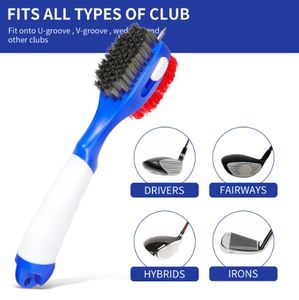 Brosse de nettoyage pour clubs de golf avec poignée ergonomique et cordon rétractable de 2,5 pieds - Brosse et nettoyeur robustes pour clubs de golf pour golfeurs - Product Image 6