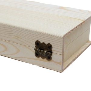 Caja de almacenamiento de madera con tapa, caja rectangular de madera maciza para joyería, para regalo, almacenamiento de té - Product Image 5