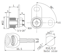 Fabricant Code Combinaison Clé Cylindre Porte Armoire Serrure de Sécurité Alliage de Zinc Mortaise Acier Aluminium Matériau Qualité Premium