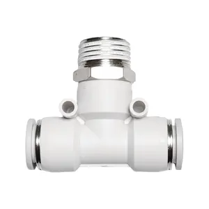 PB thread T type three way connector quick connector one touch air fittings Pneumatic tee fittings