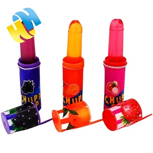 Vente en gros Bonbons Halal Boîte Mélange d'arômes aux <span class=keywords><strong>fruits</strong></span> DIY Crayon Rouge à lèvres Sucette Jouet pour enfants Rouge à lèvres Bonbons Jouet OEM - Product Image 6