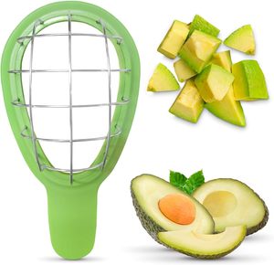 Vente en gros d'ustensiles de cuisine personnalisés : Coupe-fruits multifonction 3 en 1 en PP vert écologique, cuillère et outil à avocat - Product Image 3