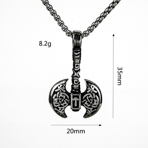 Collar con Colgante de Espada Vikinga de Acero Inoxidable para Hombre, Diseño Geométrico Retro Asimétrico, Joyería de Regalo para Combinar con Ropa - Product Image 5