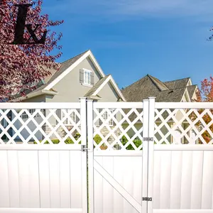 PVC Widely Villa Used White Cheap Full Cover Privacy Fence Gate