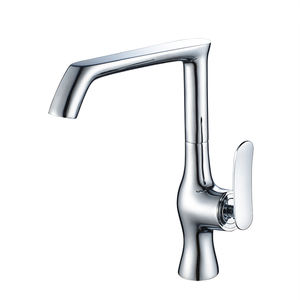 Torneira-grifo macizo de latón cromado para cocina, grifería de fregadero de agua fría y caliente - Product Image 6