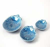Assiettes de coquillages en céramique, 60 pièces, motifs en forme de conque de l'océan, accessoire de décoration