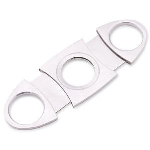 Cortador de cigarros de acero inoxidable, herramienta portátil para cigarros de doble hoja, forma redonda para accesorios para fumar - Product Image 2