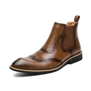 Chaussures haut de gamme avec empeigne en cuir véritable et semelle en caoutchouc antidérapante, idéales pour les affaires et les vacances - Product Image 2