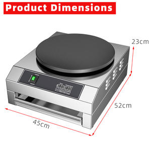 Machine à crêpes électrique professionnelle en fonte de 40 cm pour restaurants et usage domestique, design arrondi pour snacks - Product Image 1