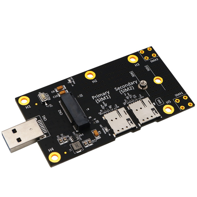 Dual Nano SIM Slot NGFF M.2 B-Key Adapter Riser Card 5G 4G LTE Wireless Module Adapter Card