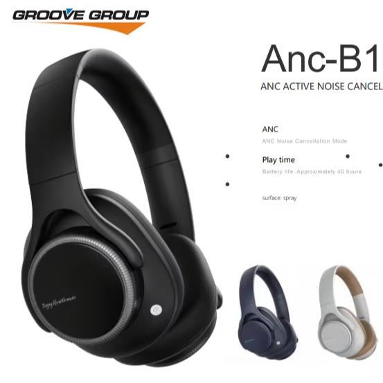ANC Wireless Headphones Noise Cancelling Headphones with Volume Control for Sports Headphone Wireless