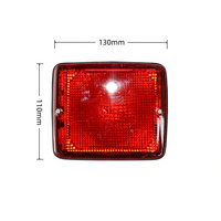 Feu arrière antibrouillard robuste 12V 18W pour engins de chantier, grues minières et véhicules de construction