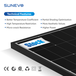 Stock UE Sunevo 465W/480W/495W Monocristallin Cadre Noir Bifacial Type N Double Verre Solaire 24,8% Haute Efficacité Rapide - Product Image 4