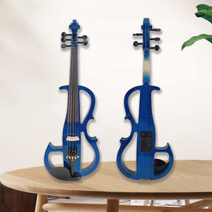 Violín Electroacústico de Cinco Cuerdas de Madera Maciza de <span class=keywords><strong>16</strong></span> <span class=keywords><strong>Pulgadas</strong></span> Hecho a Mano para Principiantes - un Instrumento Eléctrico de Práctica - Product Image 1