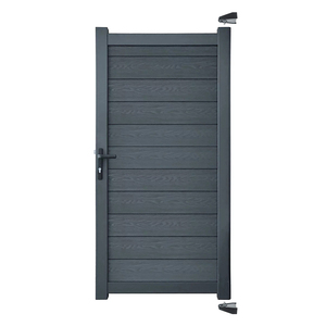 Nuevo Modelo de Puerta Peatonal Individual de Aluminio con Recubrimiento en Polvo Negro, Puerta de Entrada con Aspecto Elegante, Cercas de Aluminio, Puertas de WPC - Product Image 2