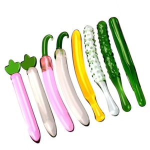 Dildo en verre en forme de <span class=keywords><strong>banane</strong></span> irrégulière pour le plaisir sexuel des femmes - Product Image 4
