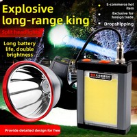 Faro Led al por mayor luz fuerte desmontable montado en la cintura ultrabrillante recargable al aire libre haz ajustable IP65 faro