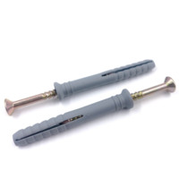 Ancre de fixation de marteau en nylon ancre à béton avec vis à clous en acier inoxydable 8*80 6*60 6*40 ancre en nylon plastique à expansion