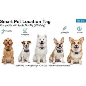 Traceur GPS pour animaux de compagnie AUHKO Noir Bluetooth Suivi en temps réel Application iOS Toutes races - Product Image 2